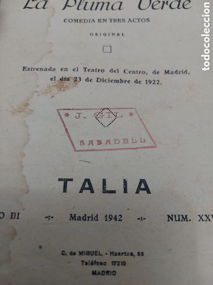Libros de segunda mano: LA PLUMA VERDE a&ntilde;o 1942 - Foto 2