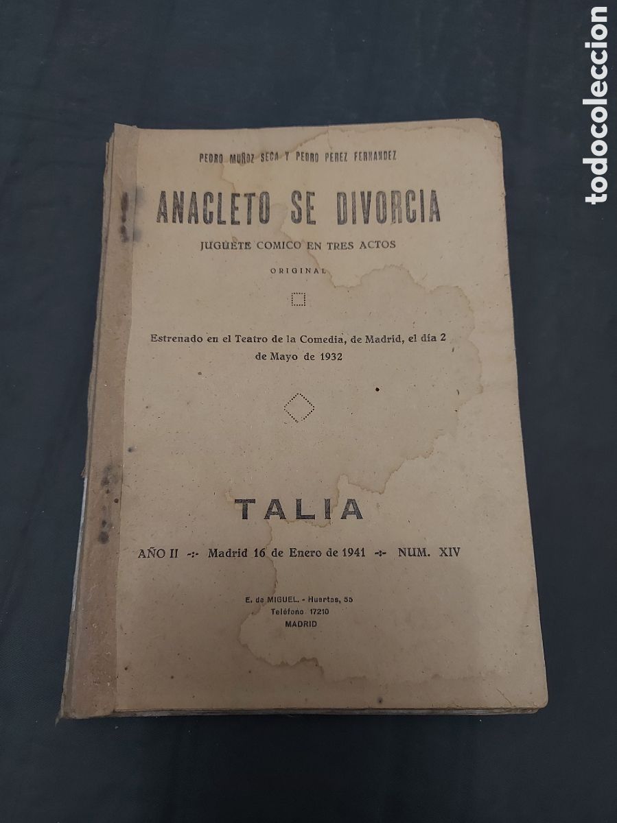 Libros de segunda mano: ANACLETO SE DIVORCIA a&ntilde;o 1941 - Foto 1