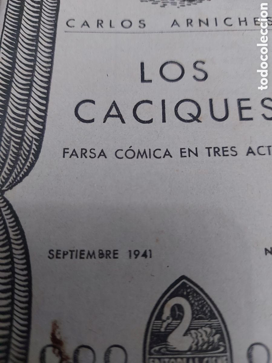 Libros de segunda mano: LOS CACIQUES a&ntilde;o 1941 - Foto 2