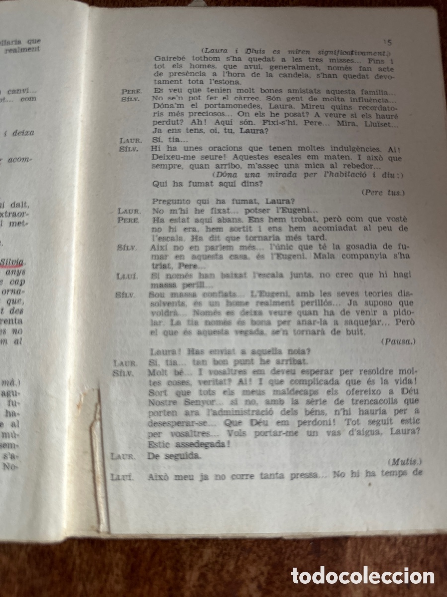 Libros de segunda mano: Passaport per a leternitat. Com&egrave;dia dram&aacute;tica en tres actes. J. C. Tapias - S.Vendrell - Foto 5