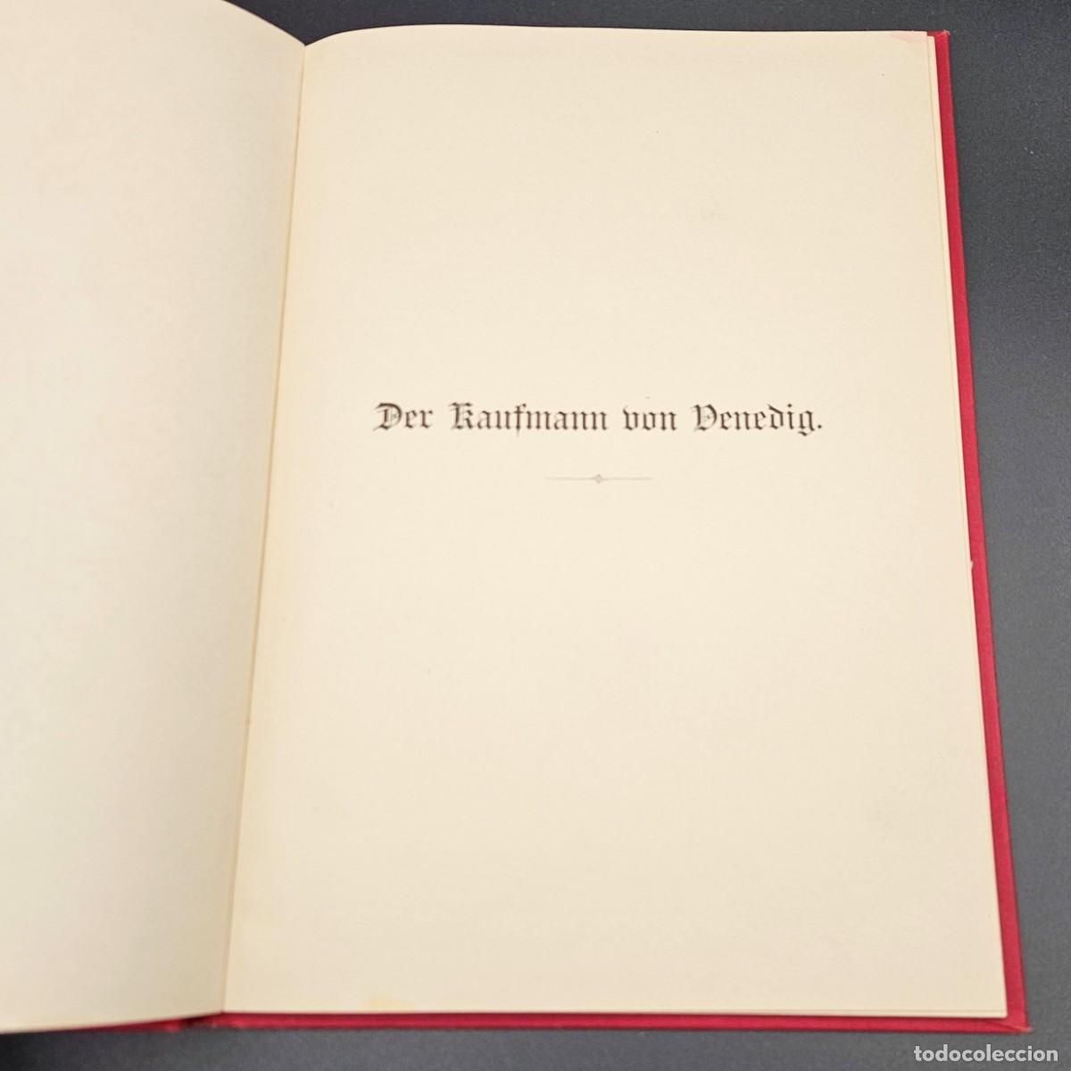 Libros de segunda mano: Libro de William Shakespeare &rdquo;El mercader de Venecia&rdquo;. 1880 - 1900 - Foto 2
