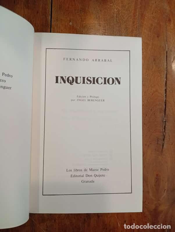 Libros de segunda mano: ARRABAL, Fernando. Inquisici&oacute;n/ - Foto 2