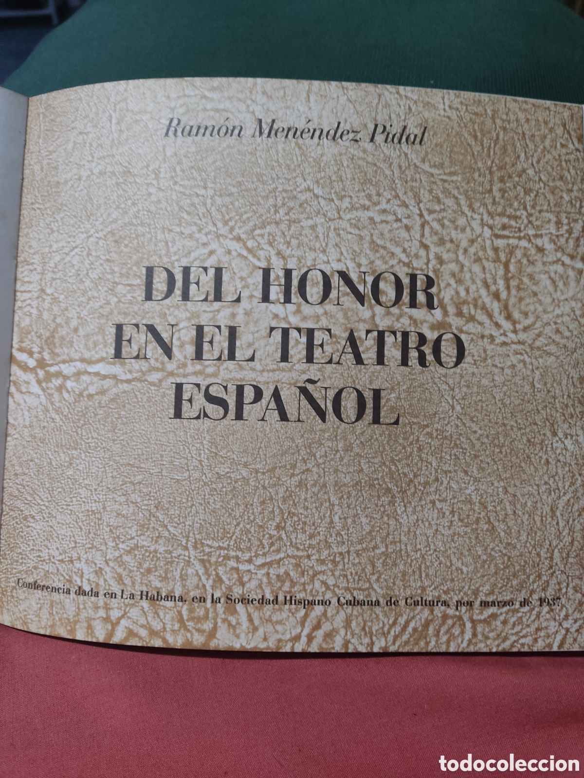 Libros de segunda mano: Del honor en el teatro espa&ntilde;ol - Foto 4