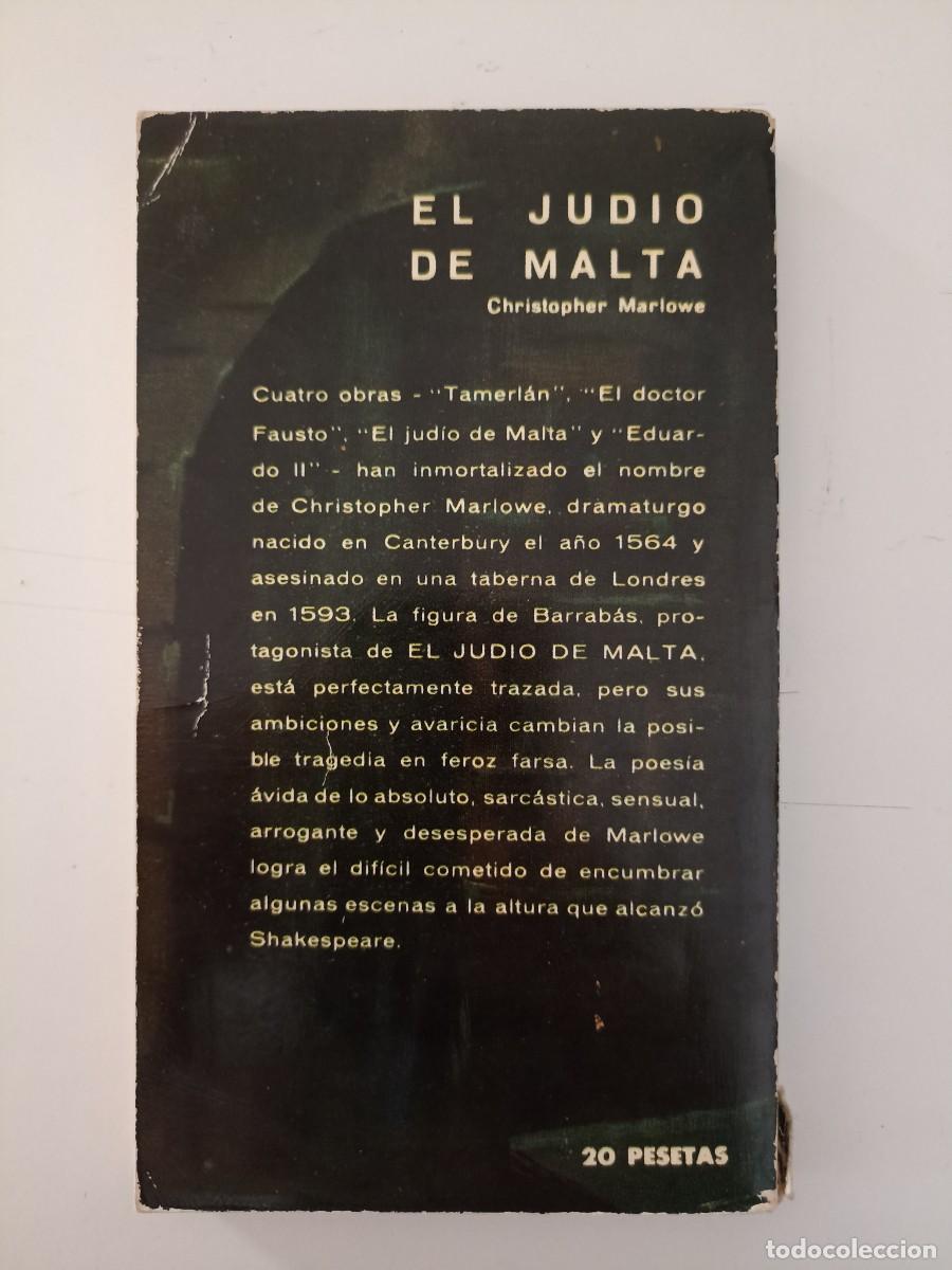 Libros de segunda mano: Christopher Marlowe - El jud&iacute;o de Malta (Plaza & Jan&eacute;s, 1964) - Foto 3