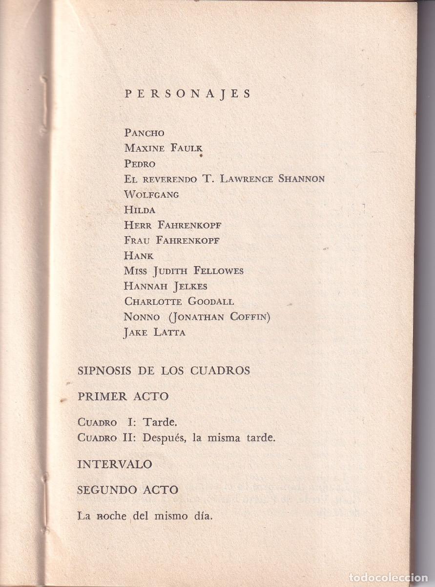 Libros de segunda mano: TENNESSESWILLIAMS - LA NOCHE DE LA IGUANA - LOSADA - Foto 4
