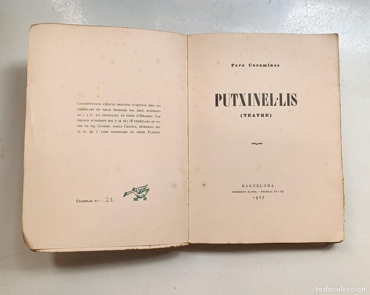 Libros de segunda mano: Putxinel&middot;lis - Pere Coromines - Foto 2