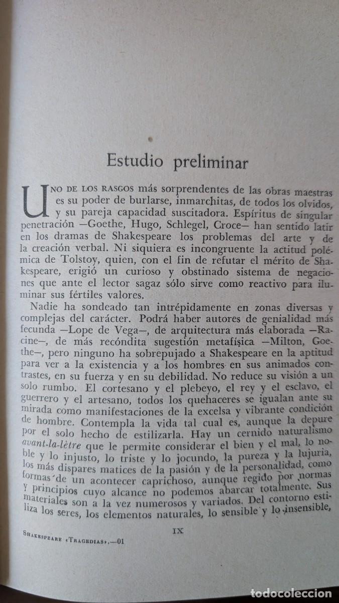 Libros de segunda mano: William SHAKESPEARE, &laquo;Tragedias&raquo;. C&aacute;sicos Jackson, 1951. - Foto 5