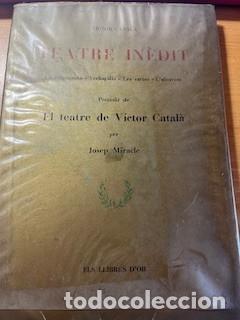 Libros de segunda mano: Teatre in&egrave;dit. Josep Miracle - Foto 1