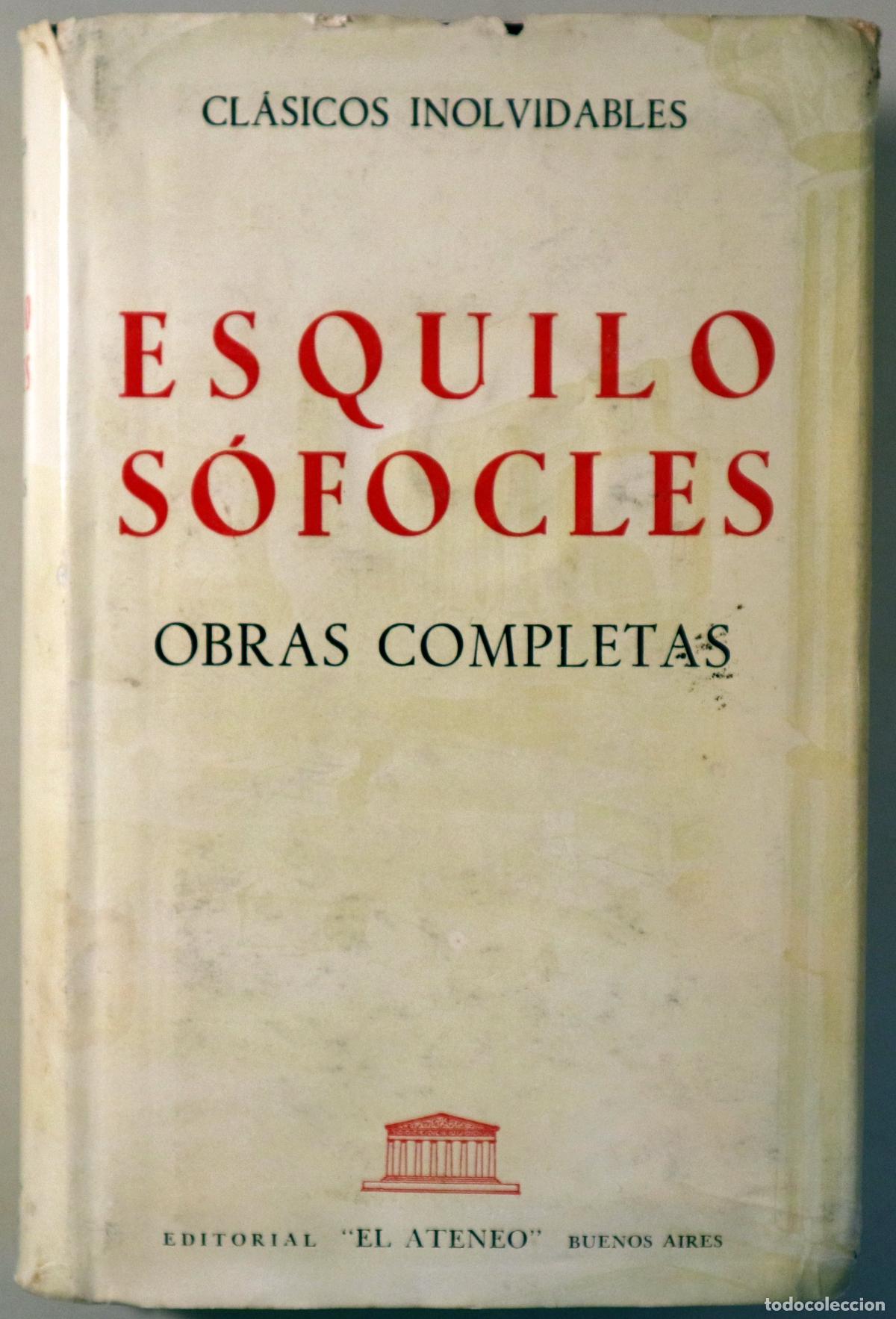 Libros de segunda mano: ESQUILO - SOFOCLES - OBRAS COMPLETAS - Buenos Aires 1957 - Foto 1