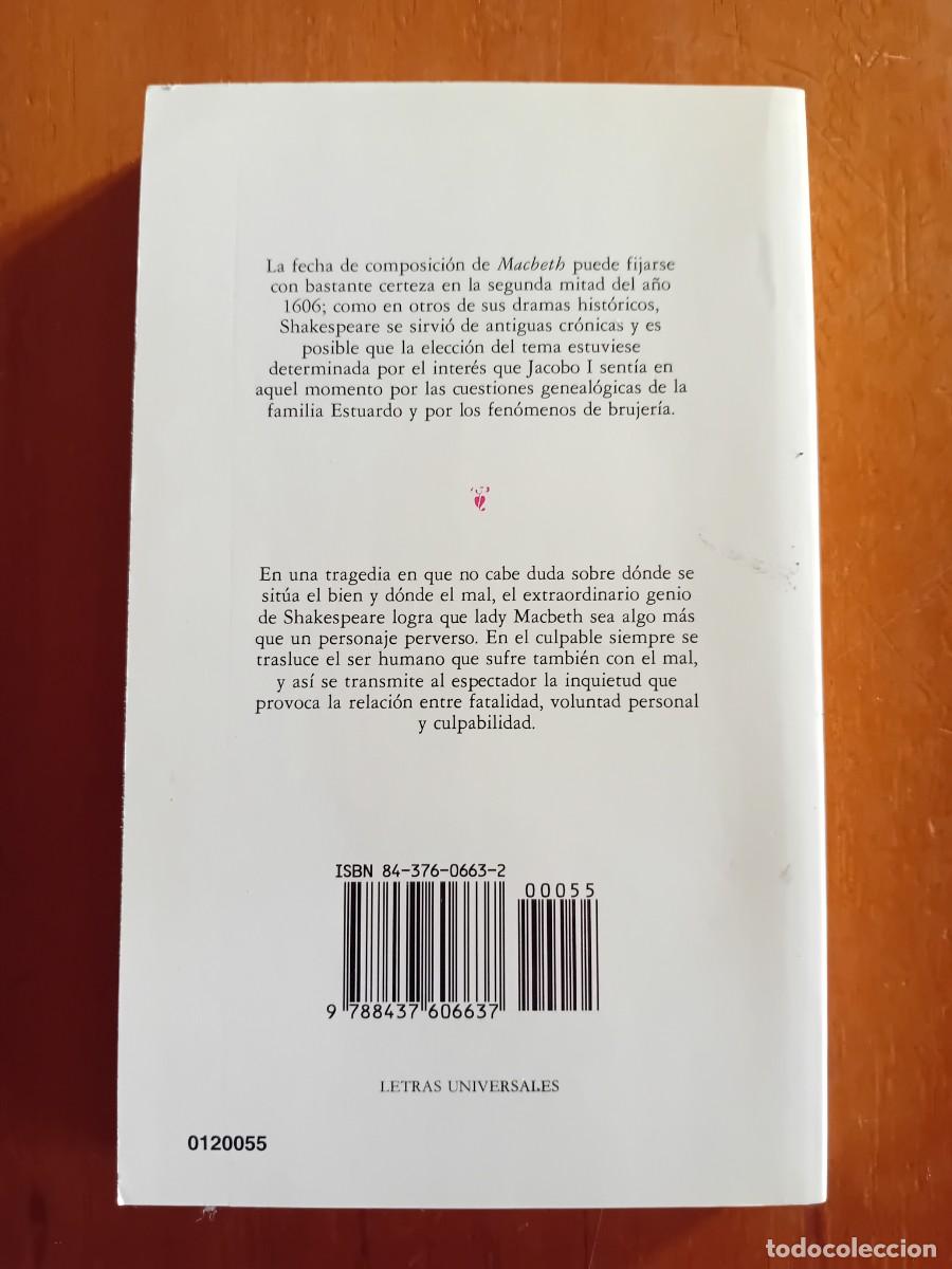 Libros de segunda mano: MACBETH. WILLIAM SHAKESPEARE. CATEDRA LETRAS UNIVERSALES 55. 2003 - Foto 2
