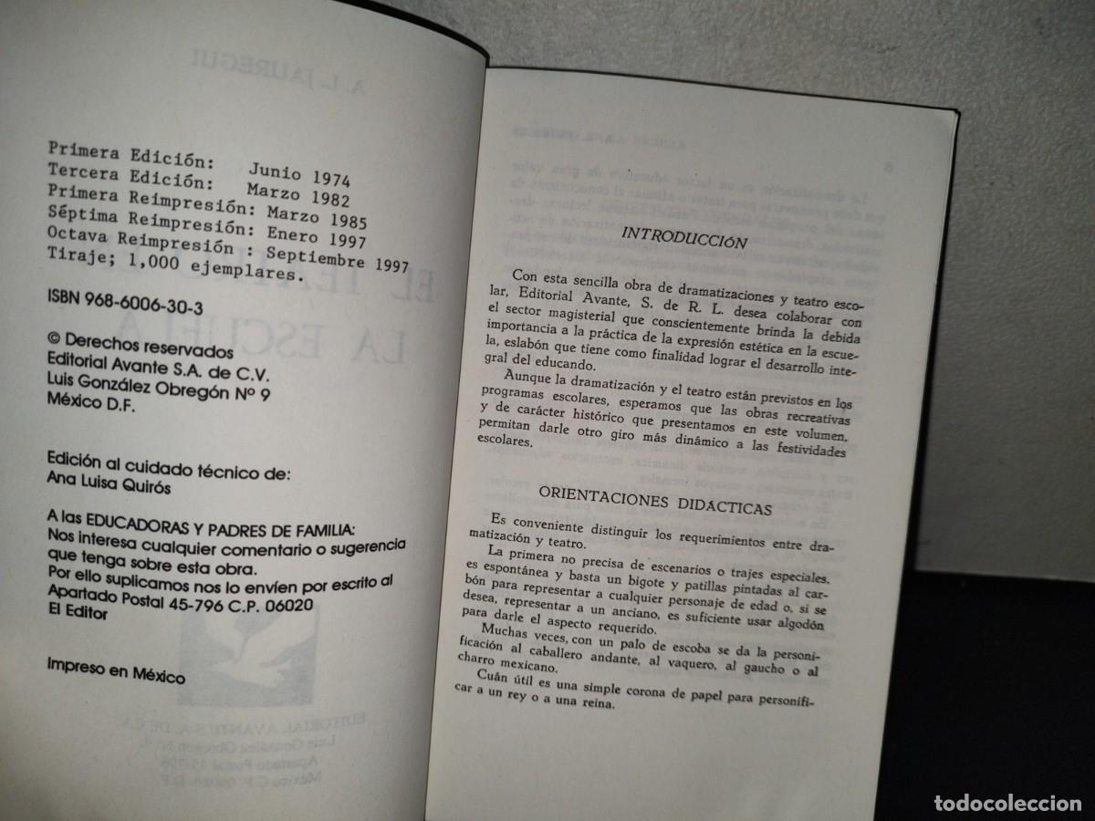 Libros de segunda mano: 159- EL TEATRO EN LA ESCUELA - A. L. J&Aacute;UREGUI - 1997 - Foto 5