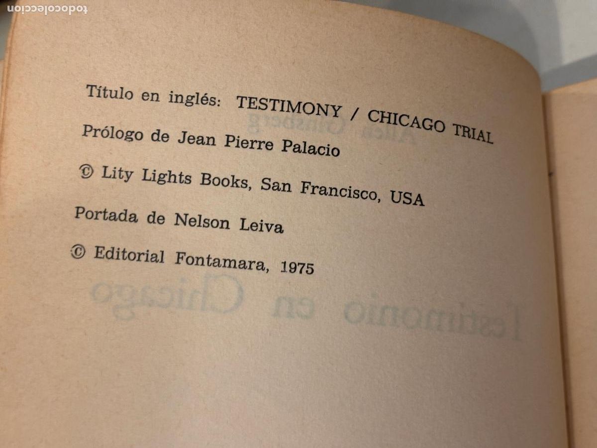 Libros de segunda mano: Testimonio en Chicago. Allen Ginsberg. - Foto 5