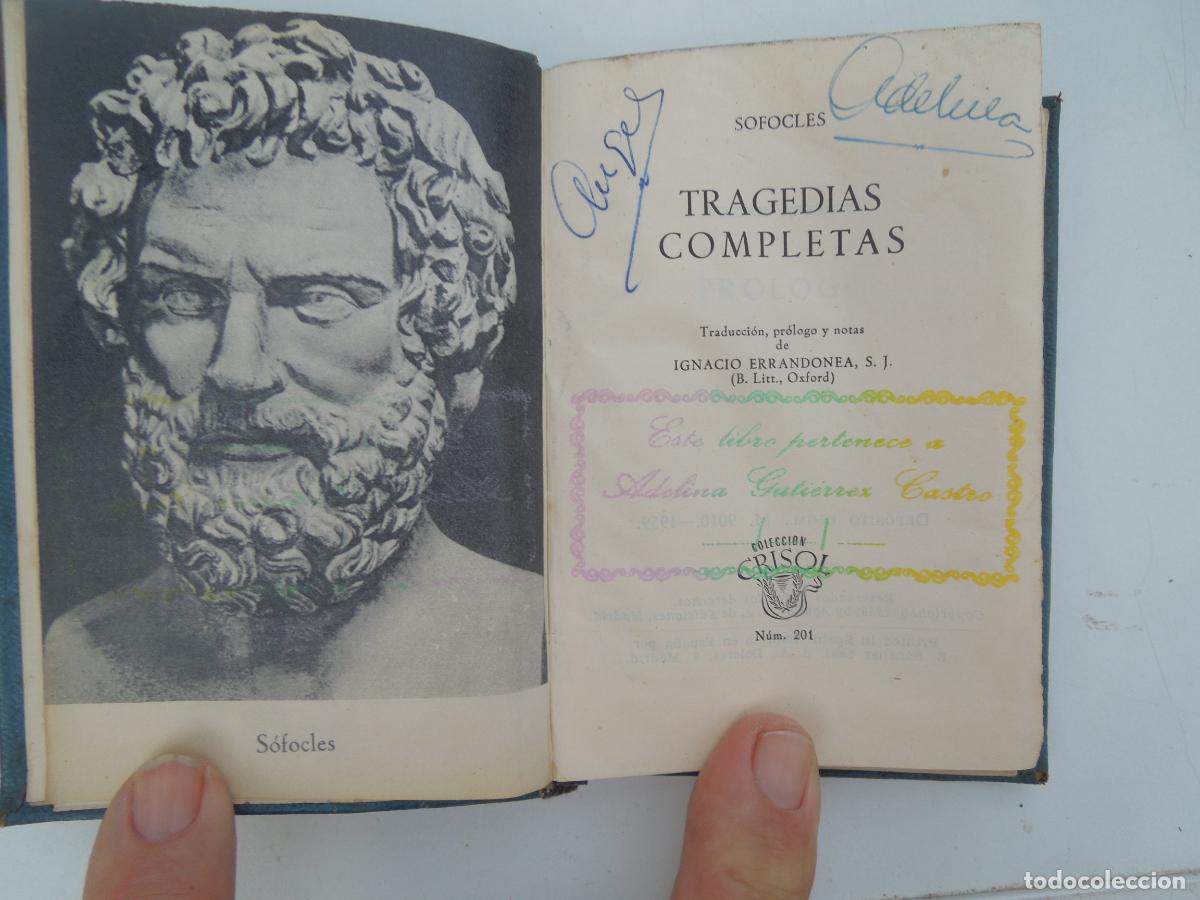 Libros de segunda mano: SOFOCLES - TRAGEDIAS COMPLETAS - AGUILAR CRISOL 1959 - VER INDICE - Foto 1