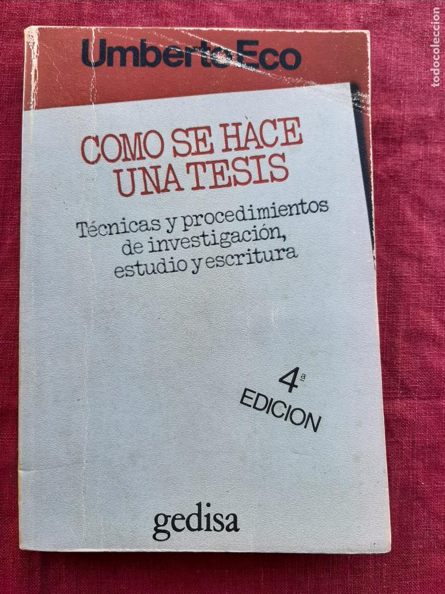 Livres d'occasion: C&oacute;mo se hace una tesis - Eco, Umberto