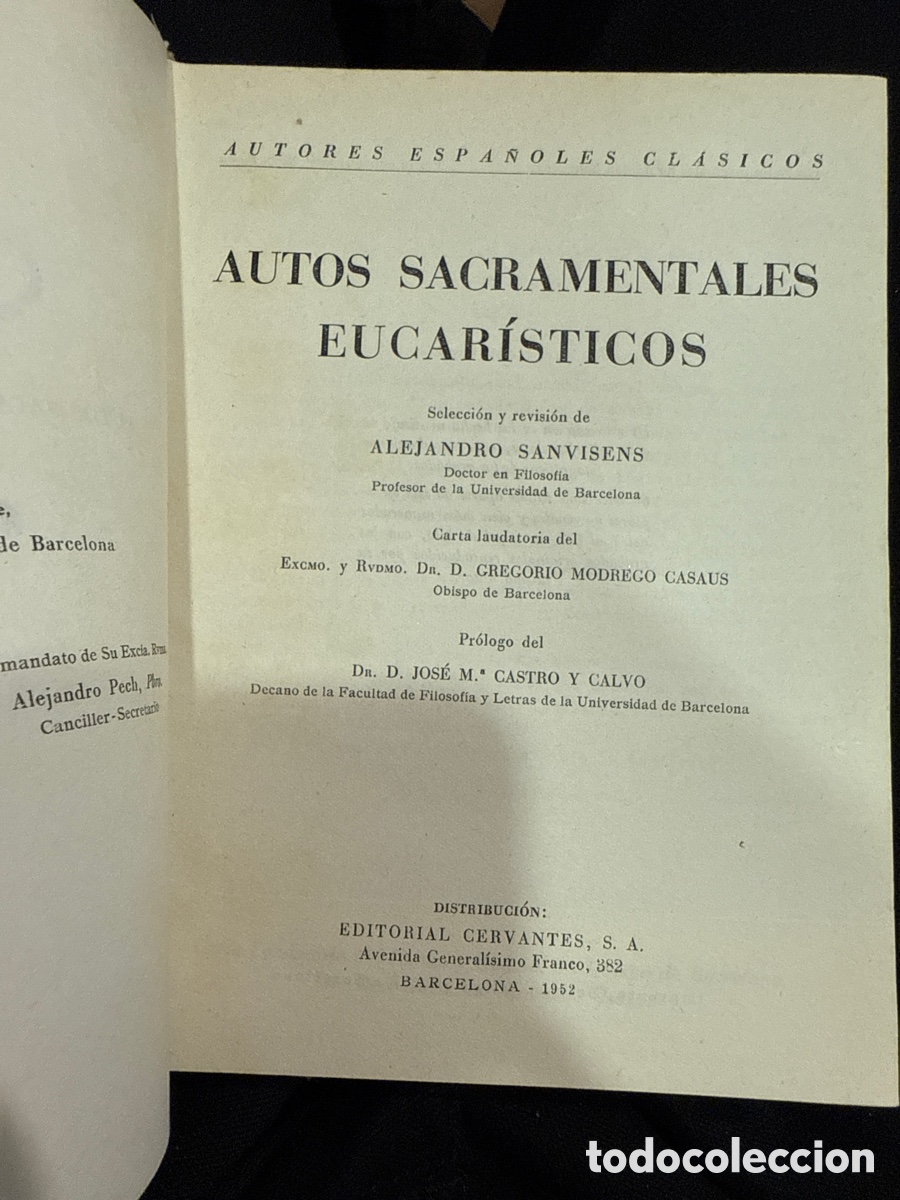 Libros de segunda mano: AUTOS sacramentales eucar&iacute;sticos - Foto 2