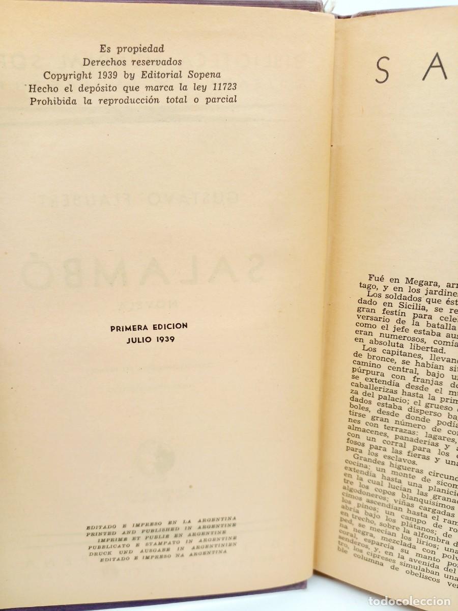 Libros de segunda mano: Salamb&oacute; de Gustave Flaubert - Foto 4