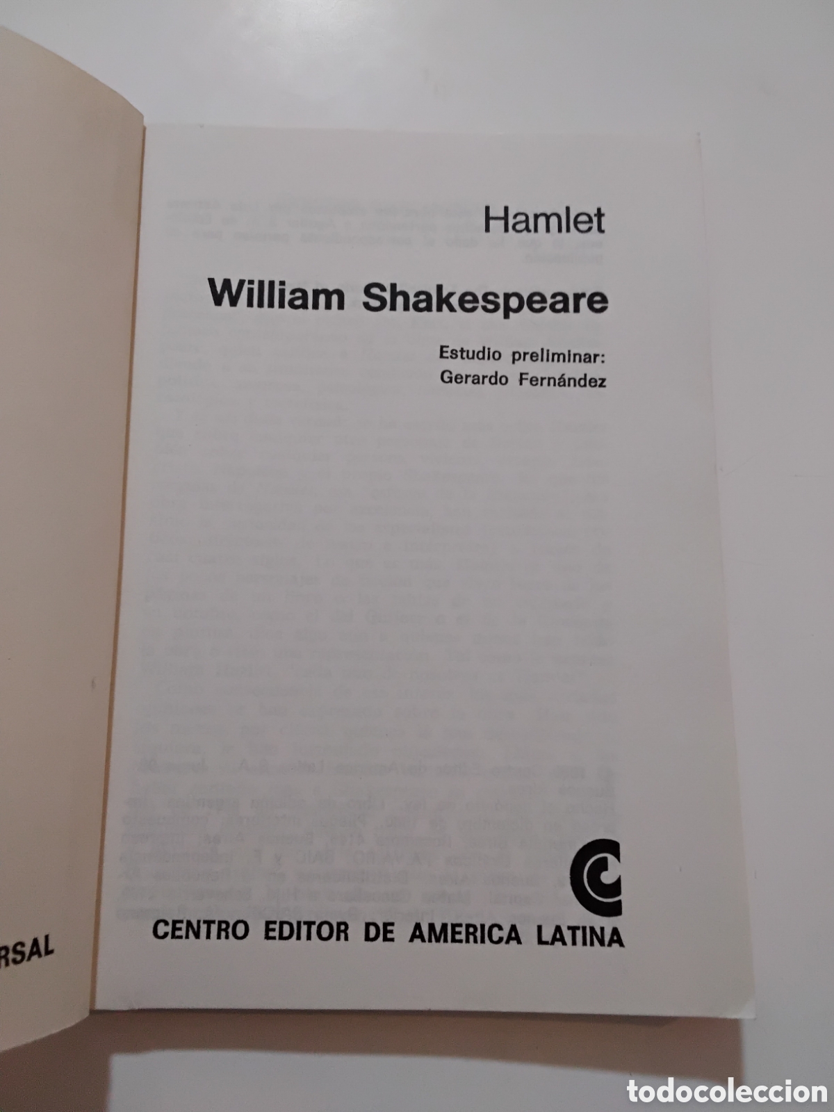 Libros de segunda mano: William Shakespeare &mdash; Hamlet. (Biblioteca B&aacute;sica Universal, 1980) - Foto 3