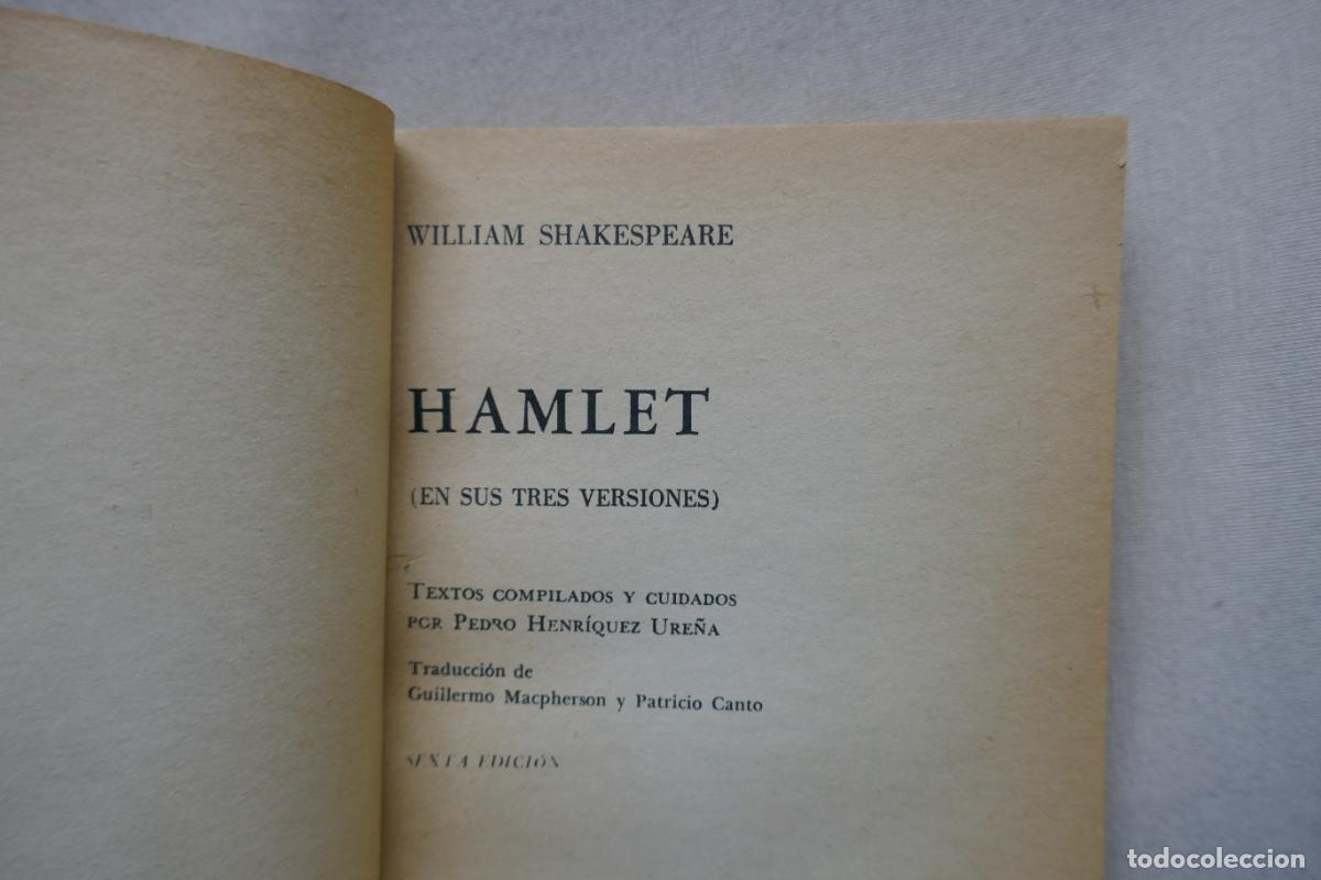 Libros de segunda mano: W. SHAKESPEARE. HAMLET (EN SUS TRES VERSIONES) - Foto 9