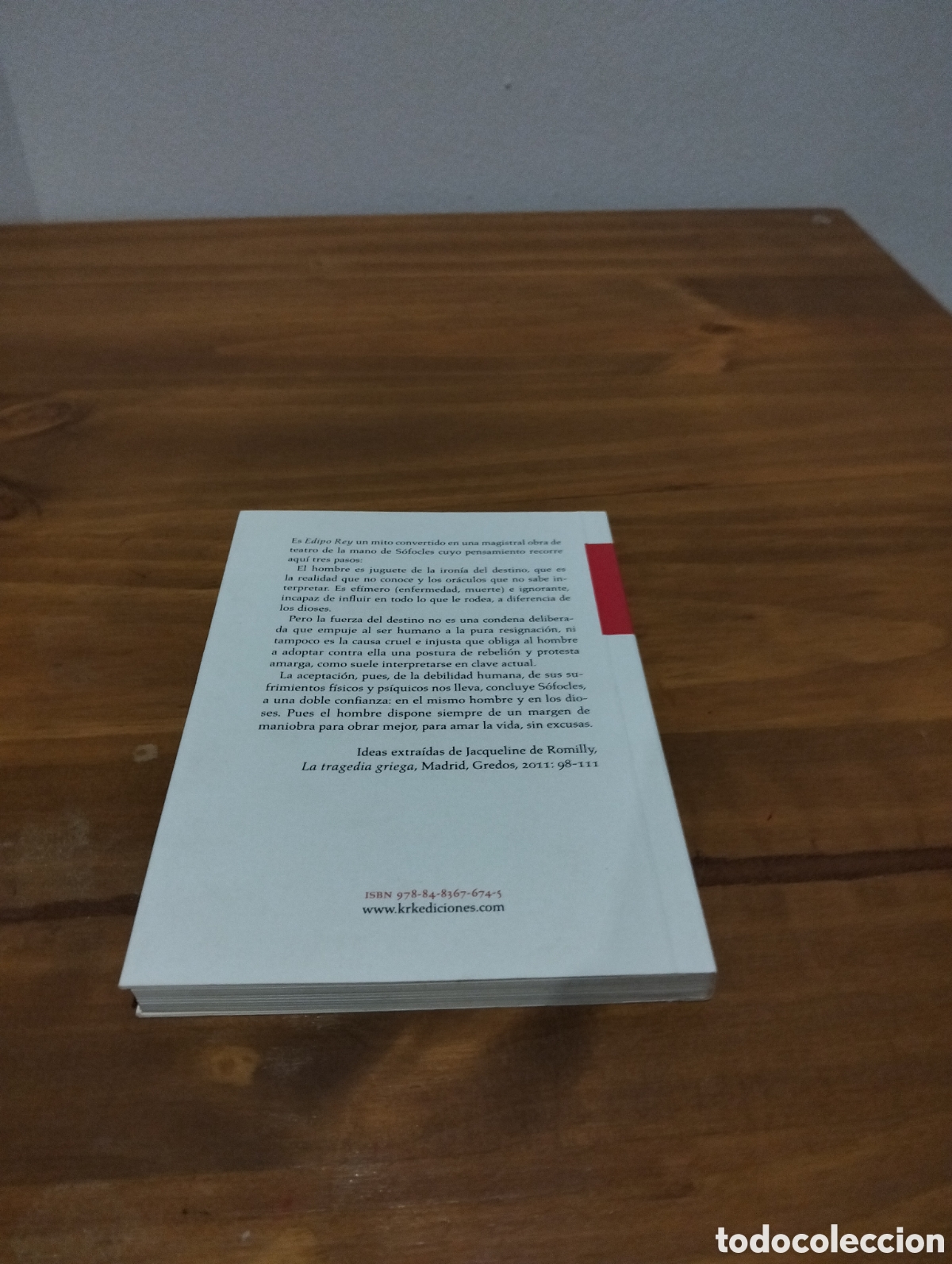 Libros de segunda mano: S&oacute;focles Edipo Rey.Ediciones KRK - Foto 6