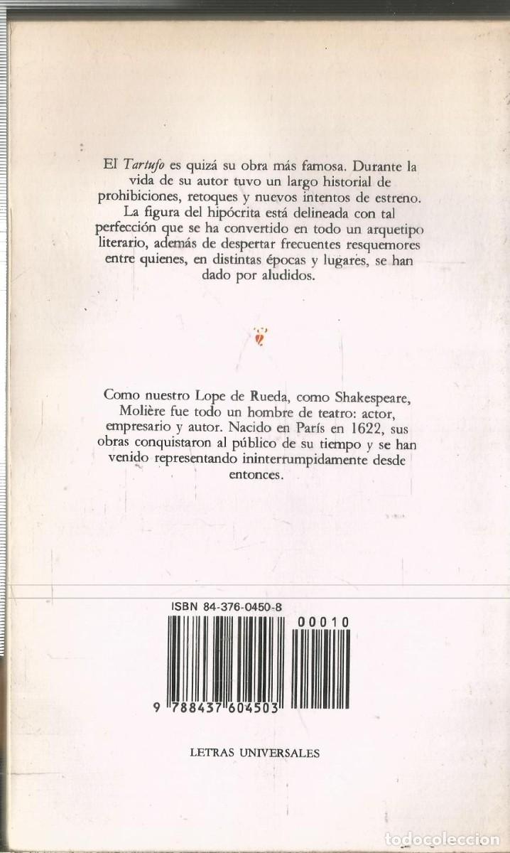 Libros de segunda mano: MOLIERE. TARTUFO. CATEDRA - Foto 2
