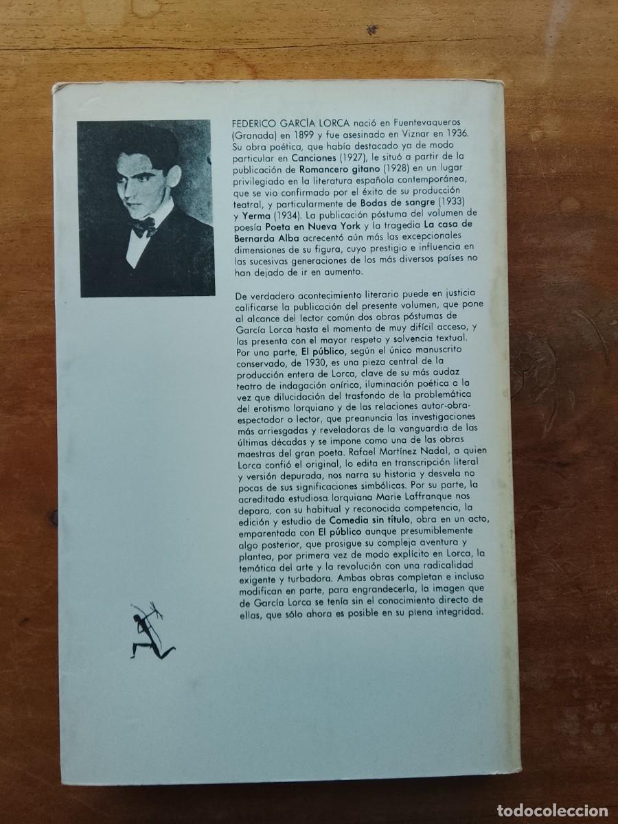 Libros de segunda mano: Federico Garc&iacute;a Lorca. El p&uacute;blico y comedia sin t&iacute;tulo - Foto 4