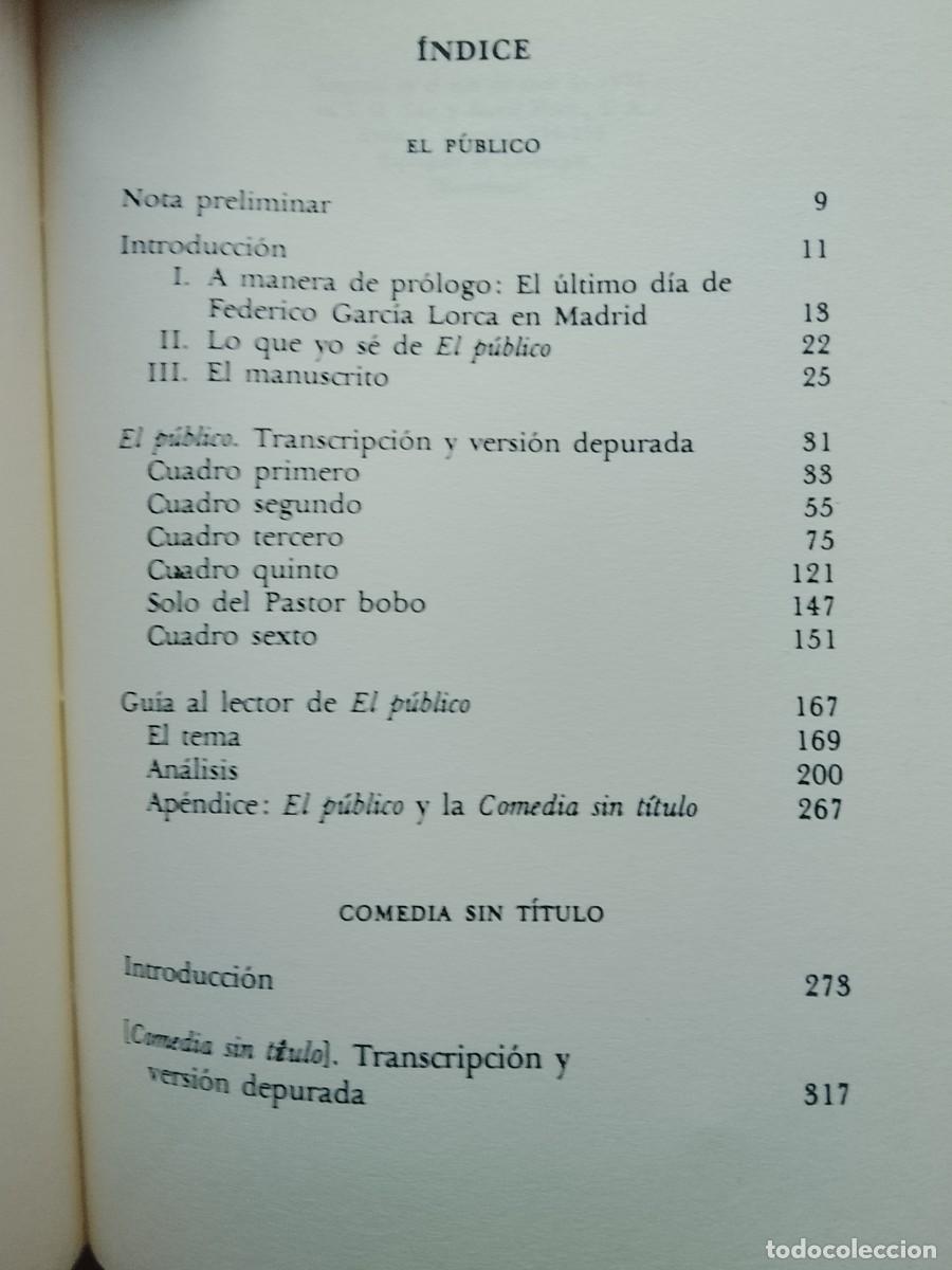 Libros de segunda mano: Federico Garc&iacute;a Lorca. El p&uacute;blico y comedia sin t&iacute;tulo - Foto 6