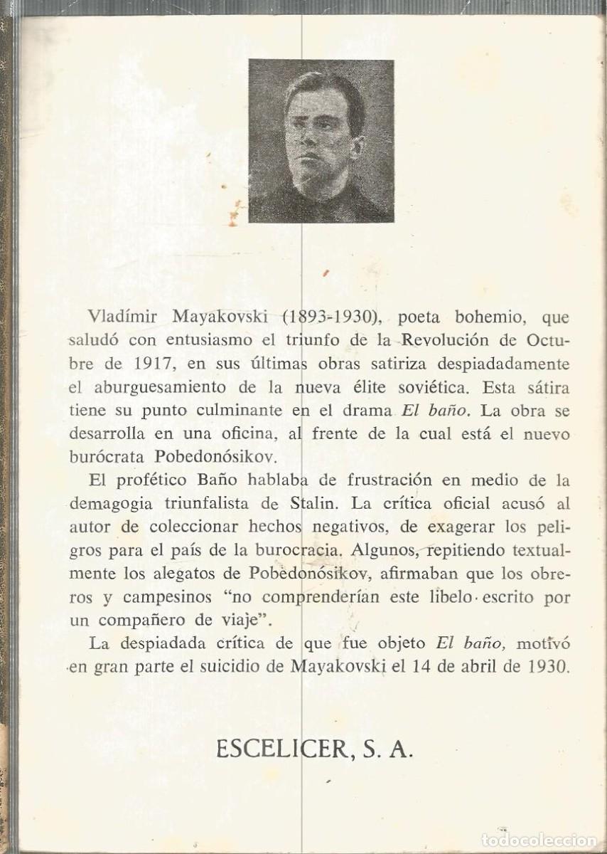Libros de segunda mano: VLADIMIR MAYAKOVSKI (MAIAKOVSKI). EL BA&Ntilde;O. ESCELICER - Foto 2