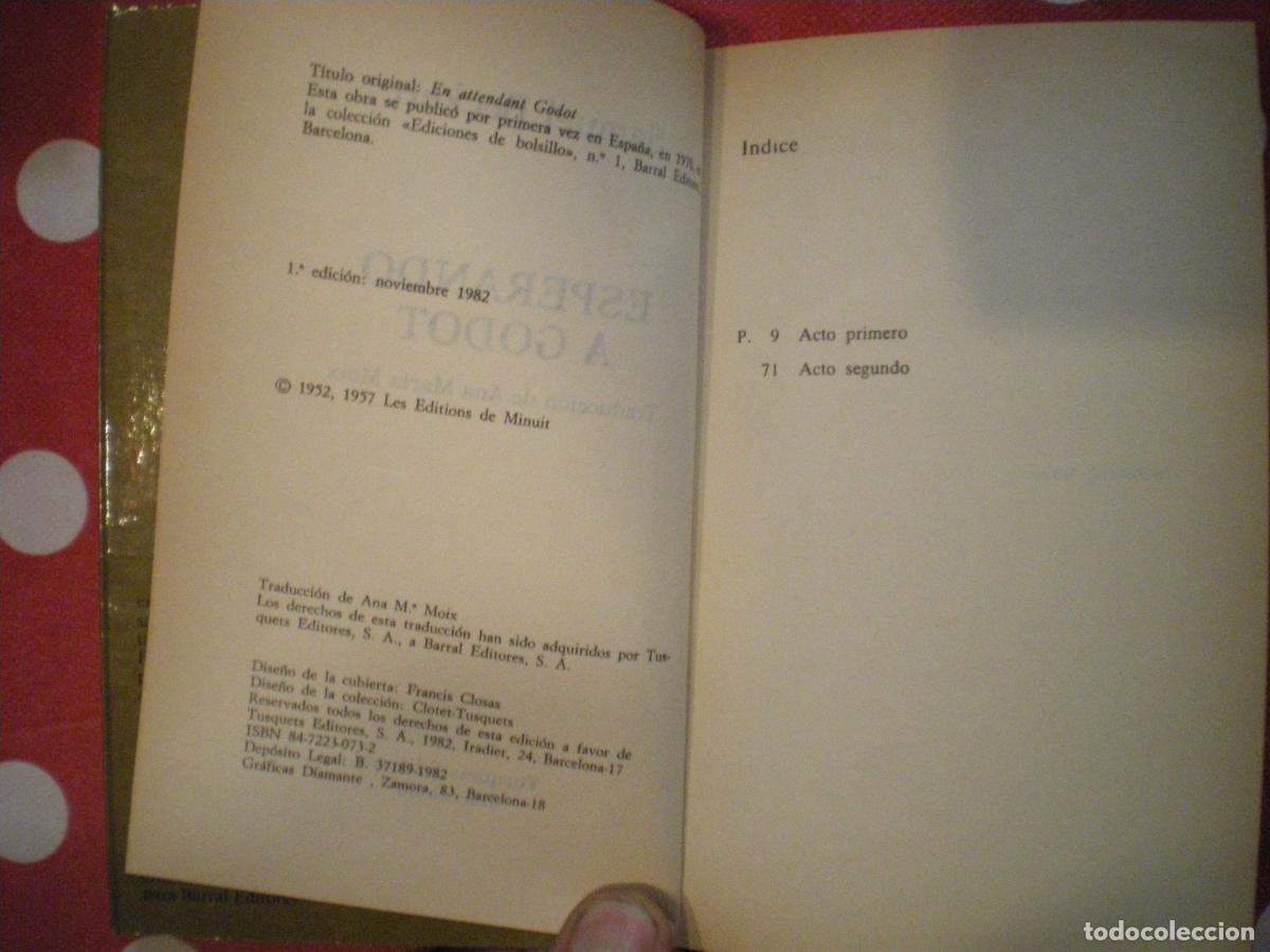 Libros de segunda mano: ESPERANDO A GODOT, SAMUEL BECKETT - Foto 2