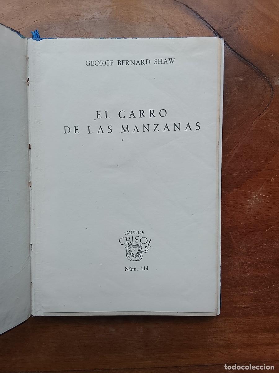 Libros de segunda mano: George Bernard Shaw, el carro de las manzanas 1945 - Foto 3