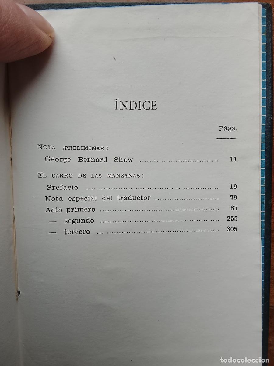Libros de segunda mano: George Bernard Shaw, el carro de las manzanas 1945 - Foto 8