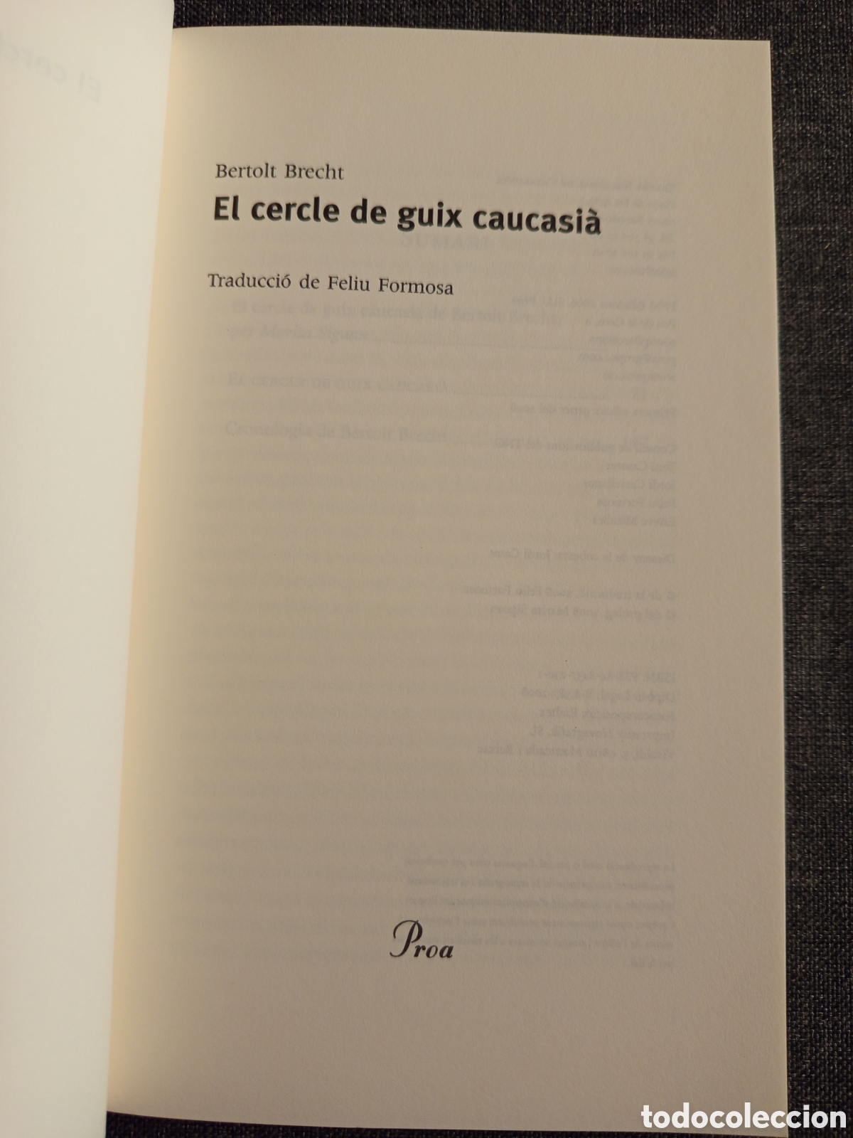 Libros de segunda mano: EL CERCLE DE GUIX CAUCASIA (BERTOLT BRECHT) - Foto 2