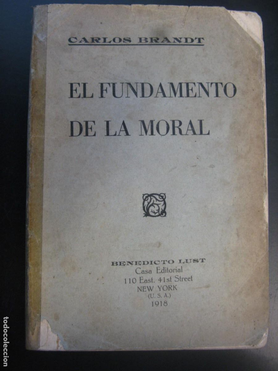 Libros de segunda mano: El fundamento de la Moral, Carlos Brand - Foto 1