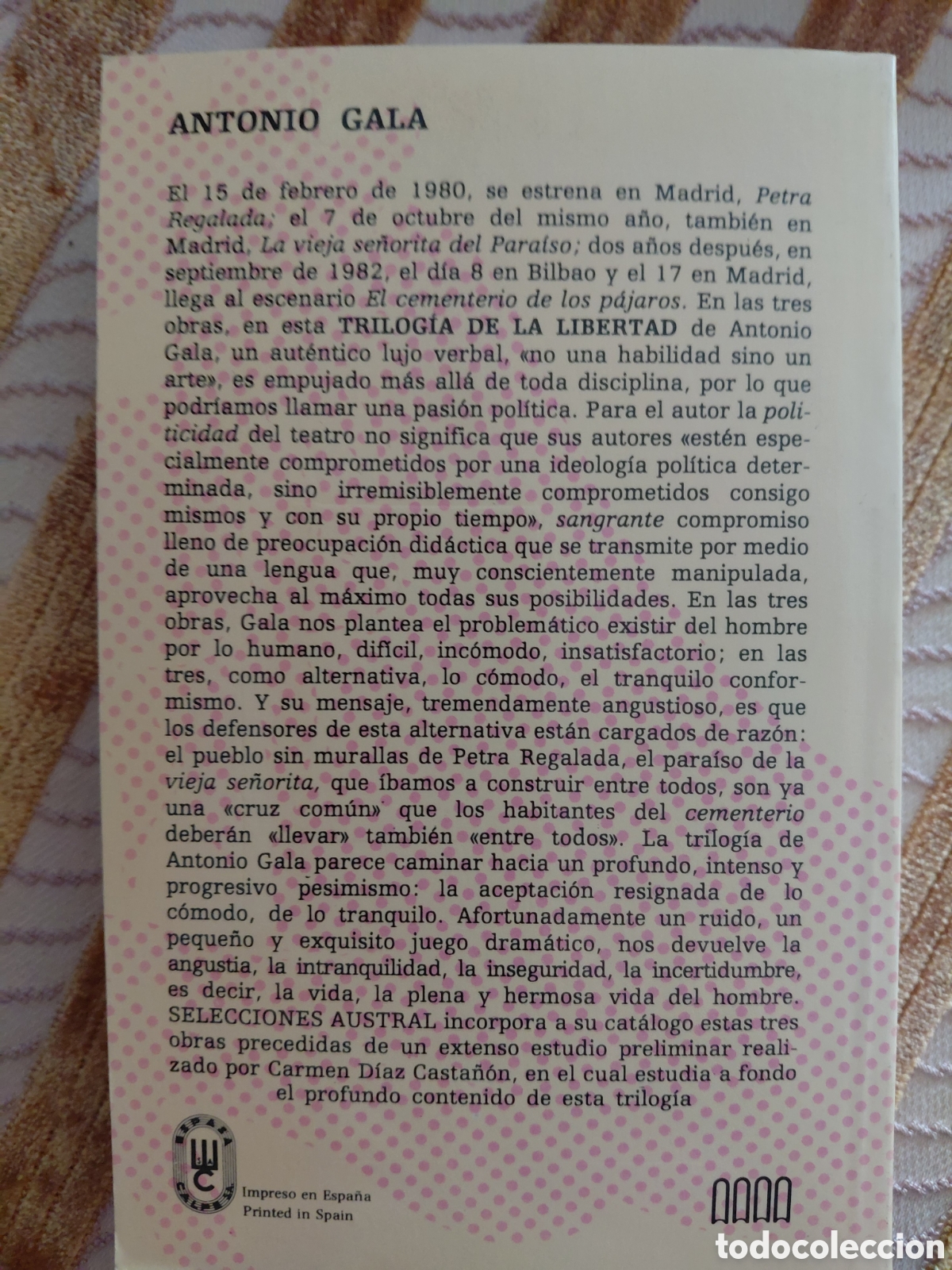 Libros de segunda mano: Trilog&iacute;a de la libertad, Antonio Gala - Foto 2