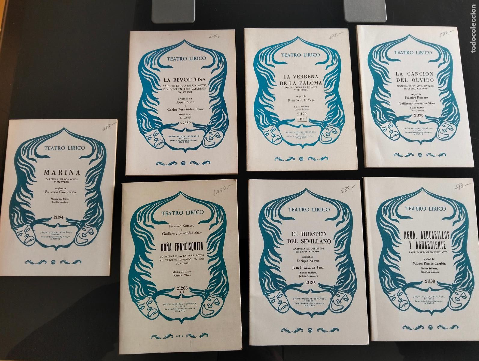 Libros de segunda mano: Lote de Teatro Lirico. Union Musical, a&ntilde;os 60 VISITA MI CATALOGO L54