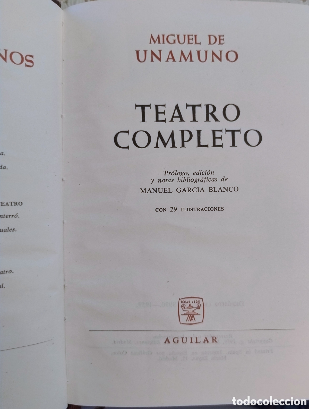 Libros de segunda mano: Miguel de Unamuno. Teatro completo. Aguilar