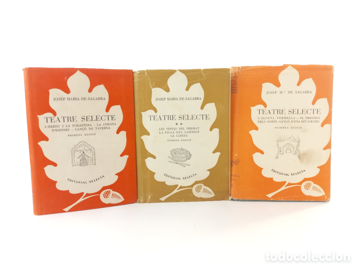 Libros de segunda mano: Teatre Selecte Josep Maria de Sagarra. Selecta, primeras Ediciones. Catal&aacute;n.