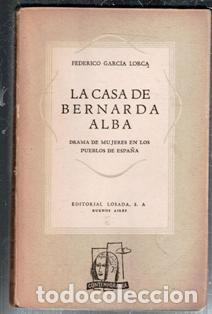 Libros de segunda mano: La casa de Benarda Alba, Federico Garc&iacute;a Lorca
