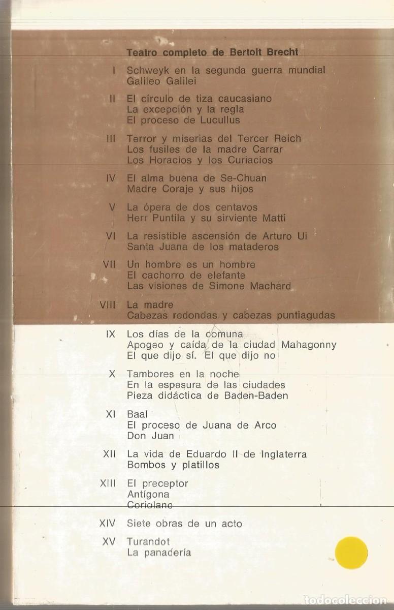 Libros de segunda mano: BERTOLT BRECHT. TEATRO COMPLETO. EDICIONES NUEVA VISION - Foto 2