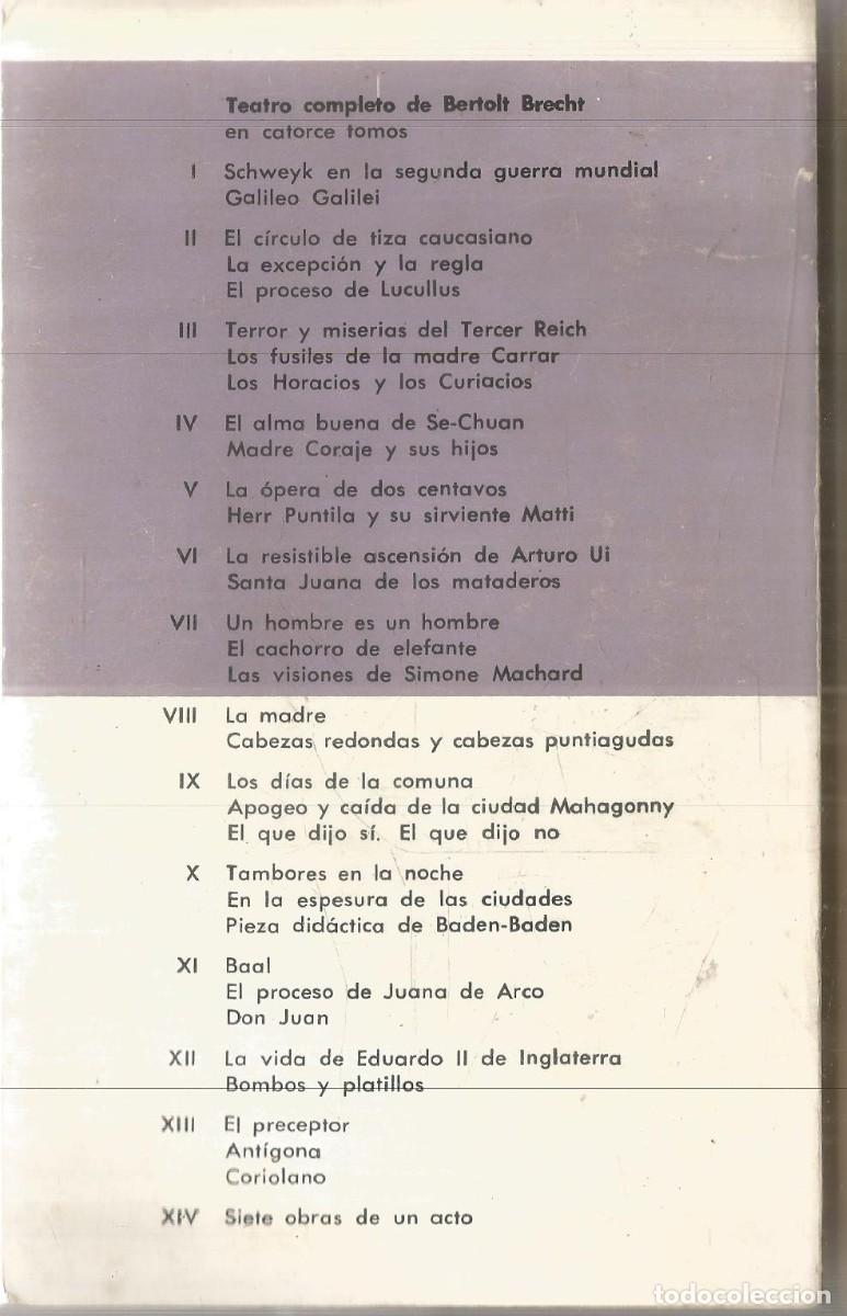 Libros de segunda mano: BERTOLT BRECHT. TEATRO COMPLETO. EDICIONES NUEVA VISION - Foto 2