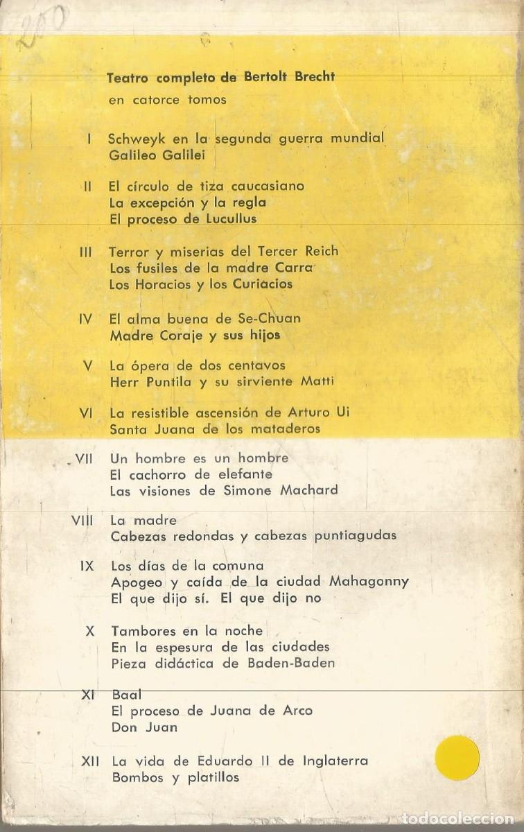 Libros de segunda mano: BERTOLT BRECHT. TEATRO COMPLETO. EDICIONES NUEVA VISION - Foto 2