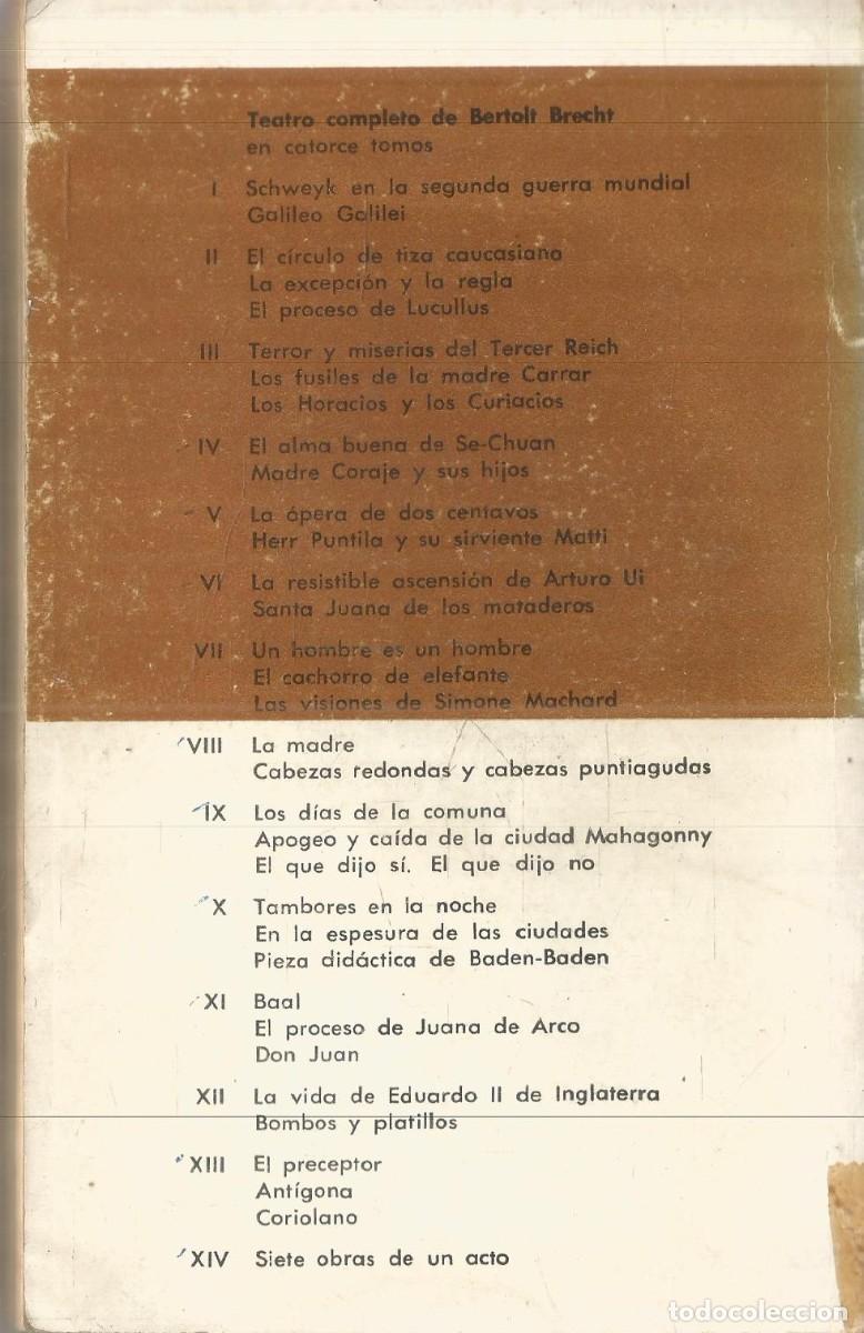 Libros de segunda mano: BERTOLT BRECHT. TEATRO COMPLETO. EDICIONES NUEVA VISION - Foto 2