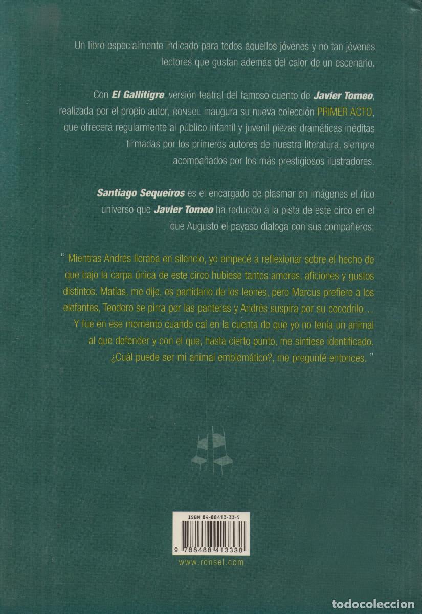 Libros de segunda mano: El gallitigre. Javier Tomeo. Primer Acto. 2003. - Foto 2