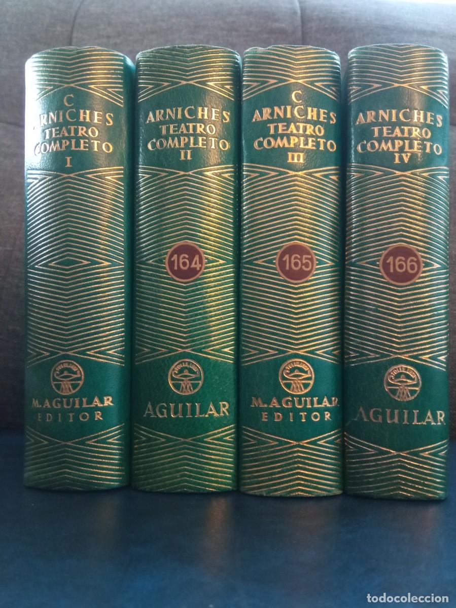 Libros de segunda mano: CARLOS ARNICHES - TEATRO COMPLETO (4 VOL.). AGUILAR, 1948.