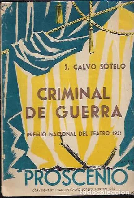Livres d'occasion: Criminal de guerra - J. Calvo Sotelo