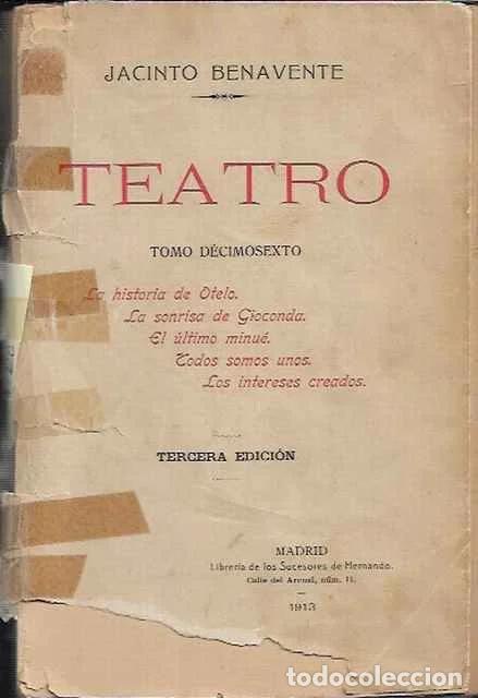 Second hand books: Teatro tomo XVI - Jacinto Benavente
