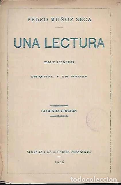 Libros de segunda mano: Una lectura - Pedro Mu&ntilde;oz Seca