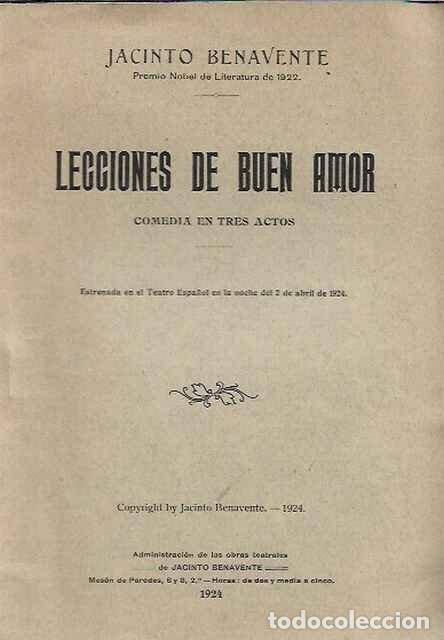 Libros de segunda mano: Legiones de buen amor - Jacinto Benavente