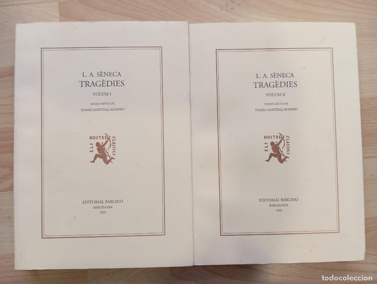 Libros de segunda mano: 'Trag&egrave;dies'. S&egrave;neca. 2 volums. Barcino. Els nostres cl&agrave;ssics. 1995.