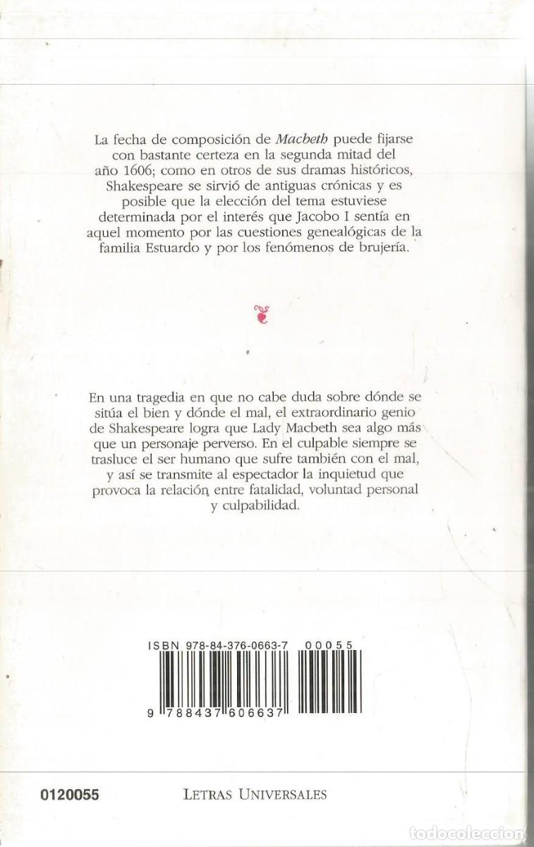 Libros de segunda mano: WILLIAM SHAKESPEARE. MACBETH. CATEDRA - Foto 2