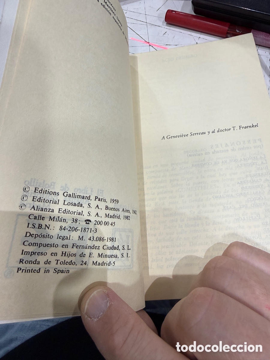 Libros de segunda mano: Eug&egrave;ne Ionesco - Rinoceronte (Alianza Losada) - Foto 2
